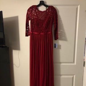 Red bridesmaid dress